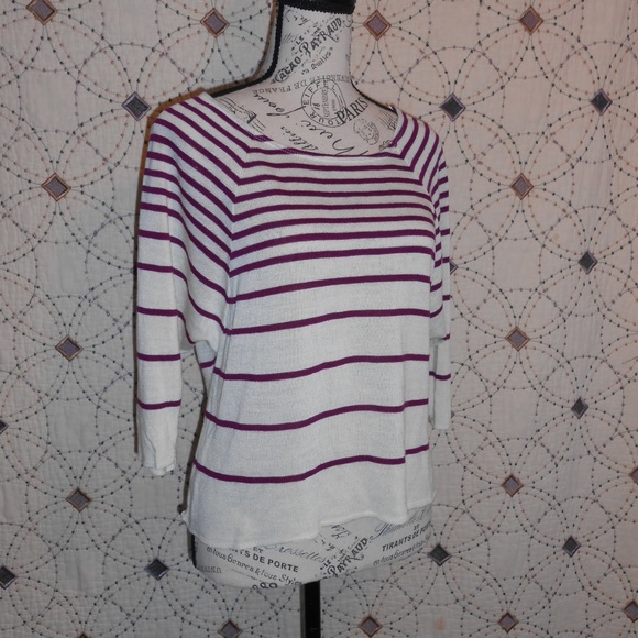 EUC Kirra Striped Dolman Top M - Picture 2 of 6
